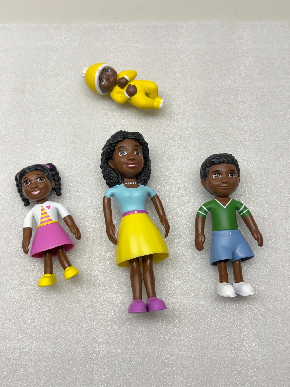 Lakeshore Diverse Family Doll Set - Yellow, Pink, Blue, Green